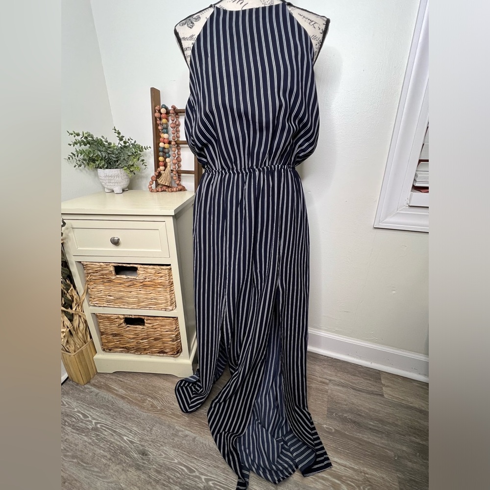 Peach Love California Pin Stripe Romper/Jumpsuit